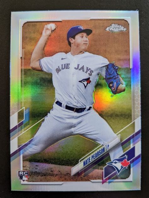 2021 Topps Chrome Baseball Nate Pearson Refractor Rookie 136 Toronto