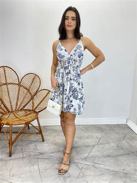 Vestido Curto Sem Bojo Estampa Coqueiros Fernanda Ramos Store