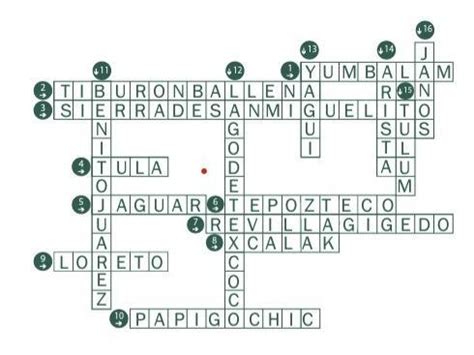 Resuelve El Siguiente Crucigrama Sobre Las Principales