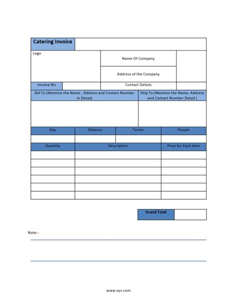 30 Free Catering Invoices Templates And Samples