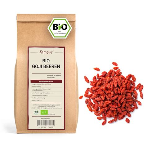 Kamelur 1kg getrocknete BIO Goji Beeren ohne Zusätze