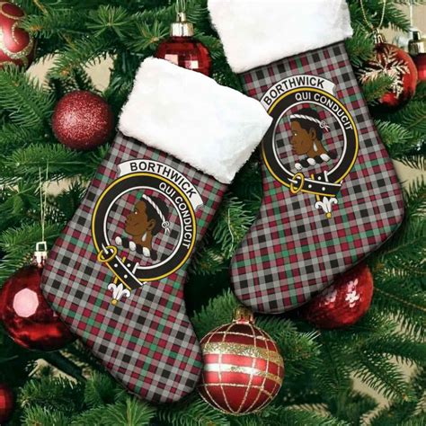 Scottish Borthwick Clan Crest Tartan Christmas Stocking