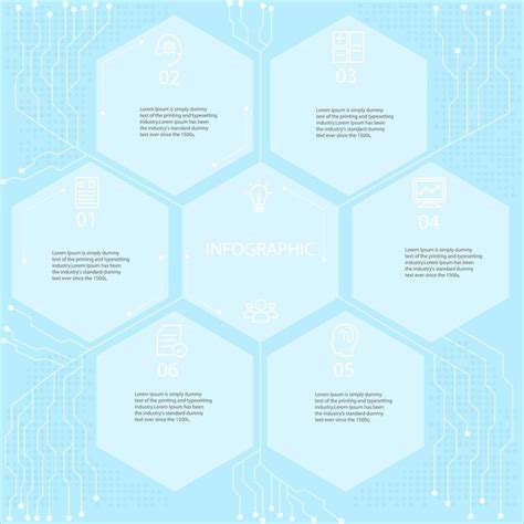 Éléments Abstraits Infographie Vecteur De Données De Forme Hexagonale