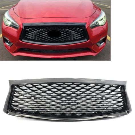 HONEYCOMB FRONT BUMPER Center Upper Mesh Grille For Infiniti Q50 Q50S