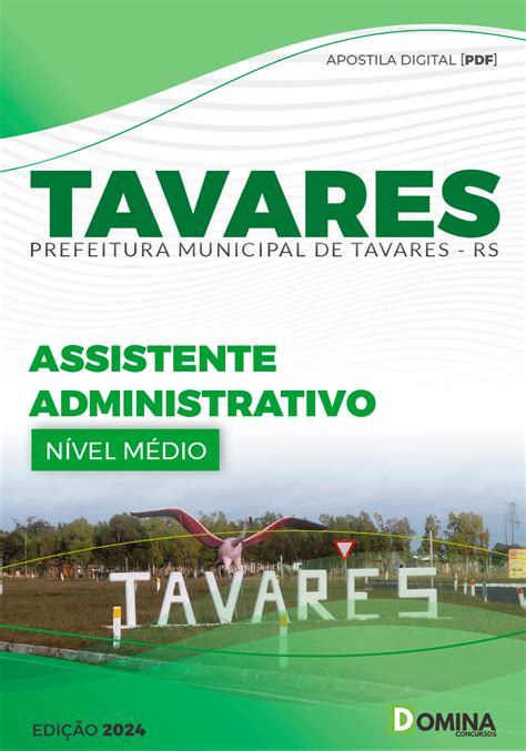 Apostila Prefeitura Tavares RS 2024 Assistente Administrativo