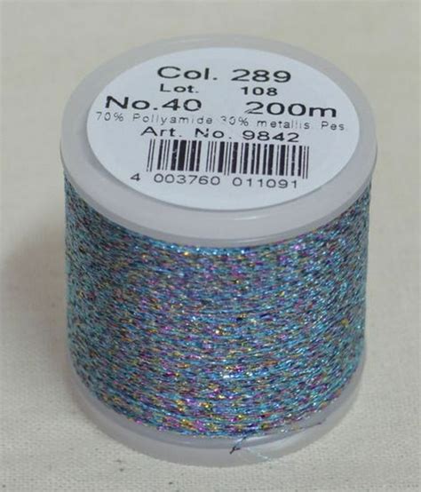 Madeira Metallic 40 Colour 289 200m Machine Embroidery Thread Variegated Ebay