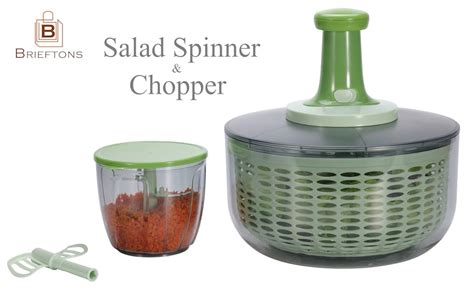 Brieftons Salad Spinner And Chopper Large Litre Lettuce Greens