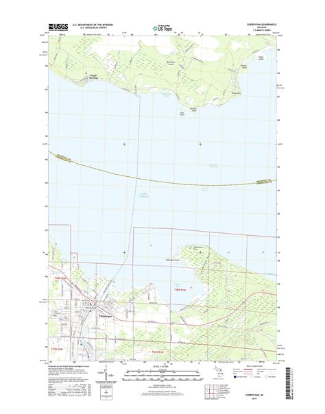 MyTopo Cheboygan Michigan USGS Quad Topo Map