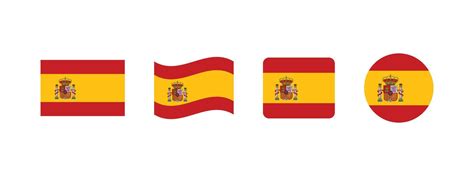 Spain Flag Set Of Spain Flags Collection 49156606 Vector Art At Vecteezy