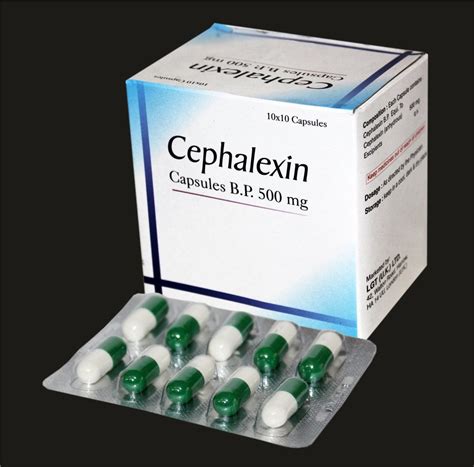 Cephalexin Capsules 250mg500mg Prescription Treatment Antibiotic At