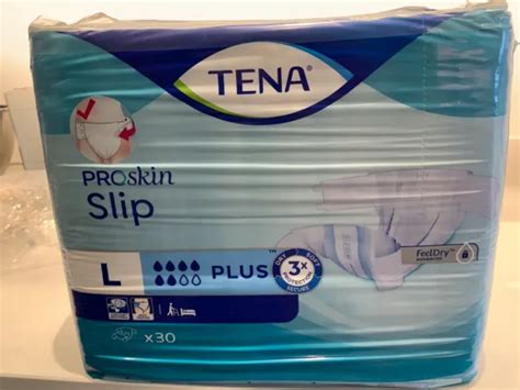 TENA PROSKIN SLIPS Large Pack Of 30 Plus Absorbency 13 50 Each Pack