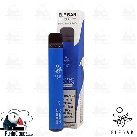 Blue Razz Lemonade ELFBAR 600 Disposable Pod Puffin Clouds Ltd