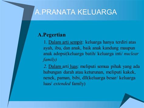 Pengertian Pranata Keluarga Sinau