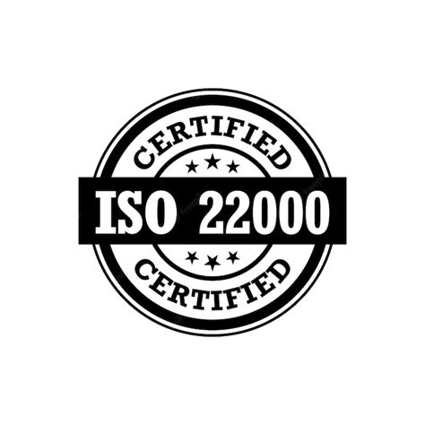 Premium Vector Iso 22000 Certified Label Badge Vector Illustration