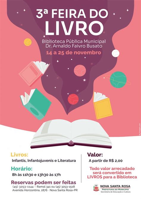 3ª Feira do Livro acontece entre os dias 14 a 25 de novembro na