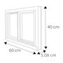 VENTANA CORREDIZA BLANCA 60 X 40 CM ANCHOXALTO The Home Depot