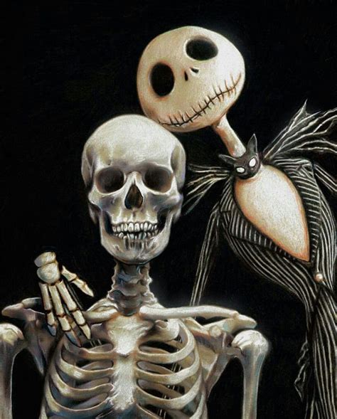 Jack Skellington And A Skeleton Mundo De Jack Personajes De Terror