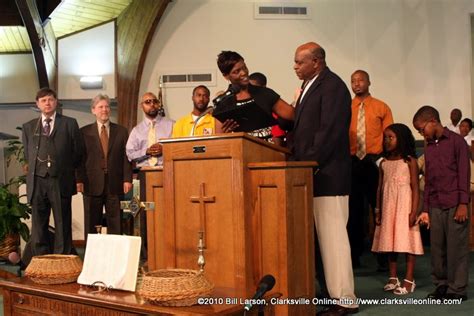 Pastor Willie J. Freeman of Greater Missionary Baptist Church receiving the Community Spirit of ...