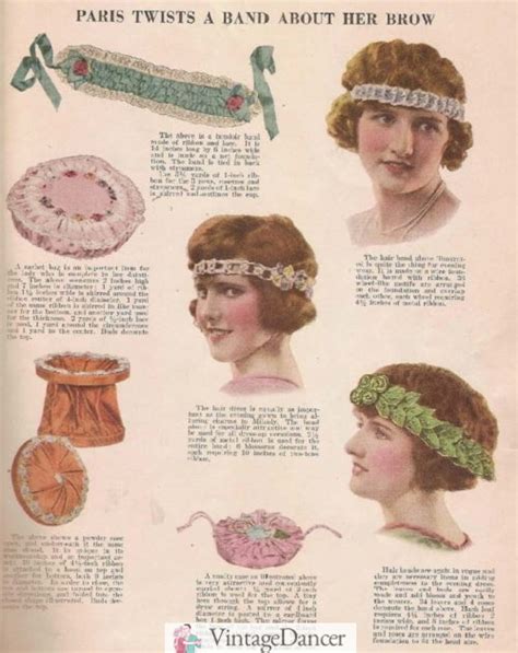 1920s Headband Headpiece Hair Accessory Styles 1920s Headband