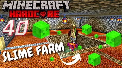 I Built A Slime Farm In Minecraft Hardcore Youtube