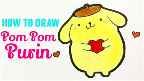 How To Draw Pom Pom Purin Easy And Cute Sanrio Purin Drawing Tutorial