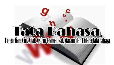 Pengertian Tata Bahasa Ciri Sifat Sistem Gramatikal Macam Dan Bidang Tata Bahasa Terlengkap