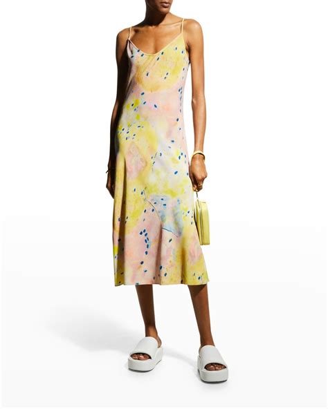 The Marc Jacobs The Bias Slip Dress In Yellow Multi ModeSens