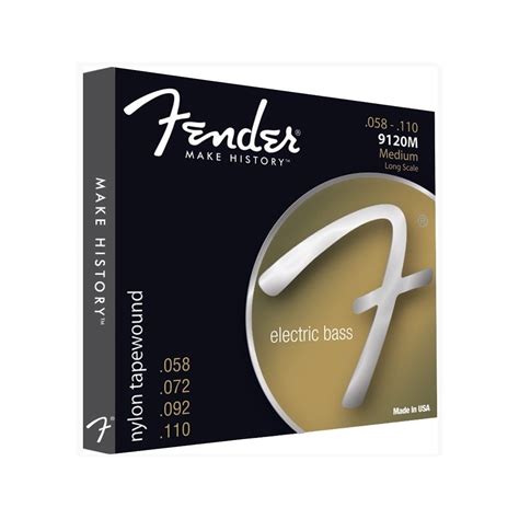 Fender Bass Strings 9120 Black Nylon Tapewound Guitar Mania