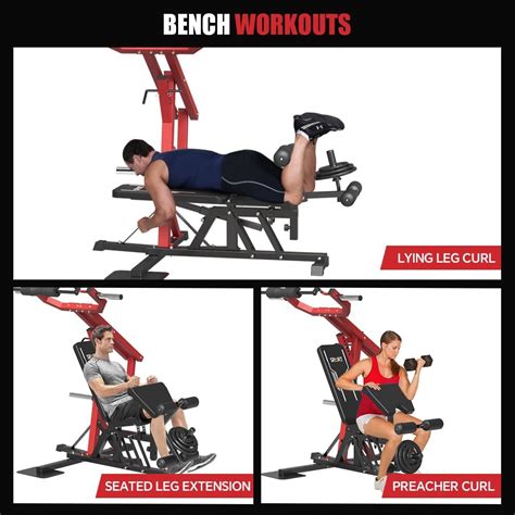 SPART Leverage Gym with Multi Weight Bench, Adjustable Full...