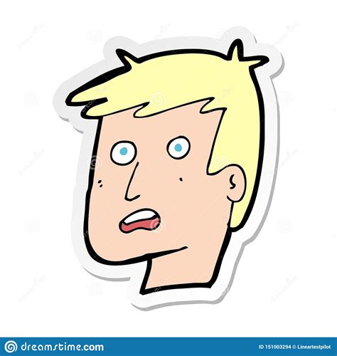 A Creative Sticker Of A Cartoon Unhappy Face Stock Vector