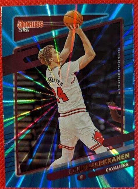 2021 22 Panini Donruss LAURI MARKKANEN 149 Teal Laser Cleveland