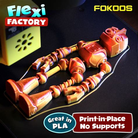 Arquivo Gr Tis Stl Flexi Print In Place Fokobot Robot Mf