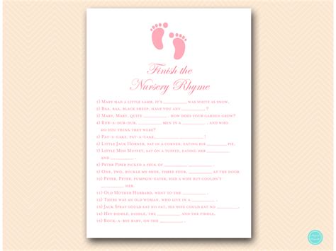 Pink Girl Baby Shower Games Printabell Express