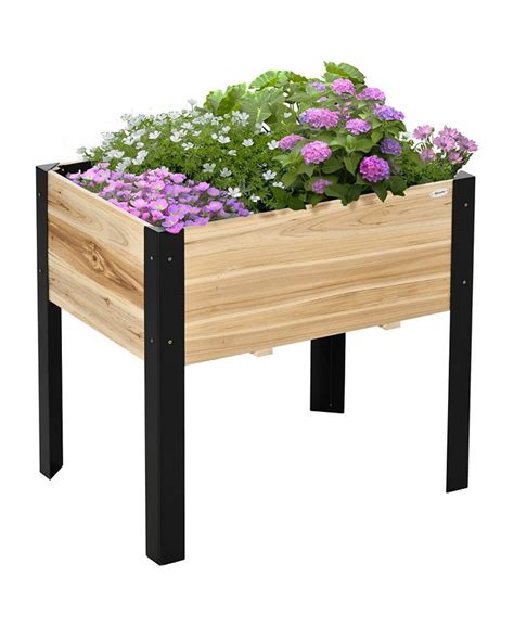 Outsunny Raised Garden Bed Metal Legs Elevated Planter Box For