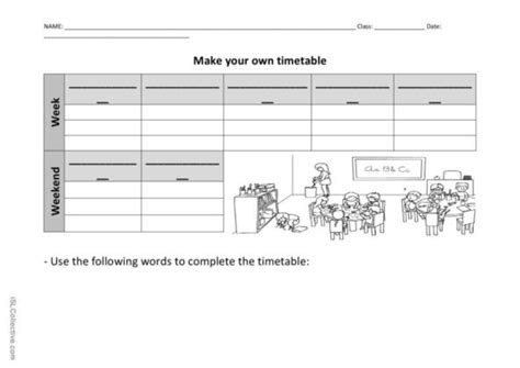 67 Timetable English Esl Worksheets Pdf And Doc