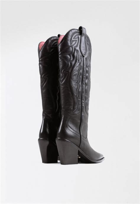 Bota Cowboy De Mujer Negro Bronx New Kole