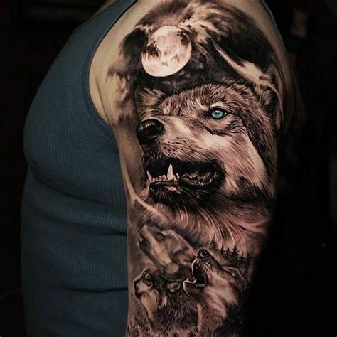 Pin By Lady Luck Tattoos On Tattoo Ideas Wolf Tattoo Sleeve Wolf