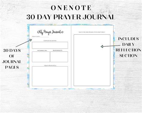 Onenote 30 Day Prayer Journal Style 1 Etsy