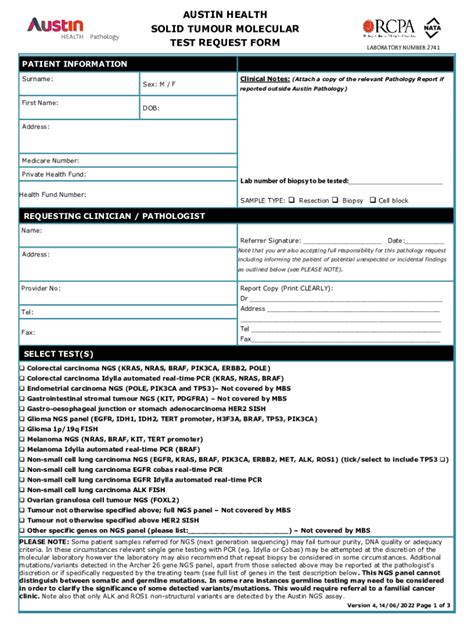 Fillable Online Molecular Solid Tumour Test Request Form Amazon Web