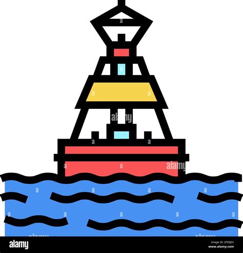 Buoy Port Color Icon Vector Illustration Stock Vector Image And Art Alamy