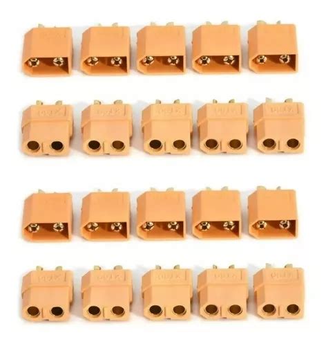 Conector Xt60 Rc Plugue Macho E Fêmea Para Bateria 10 Pares