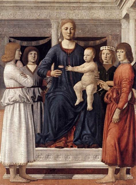 Piero Della Francesca Madonna Col Bambino E Quattro Angeli