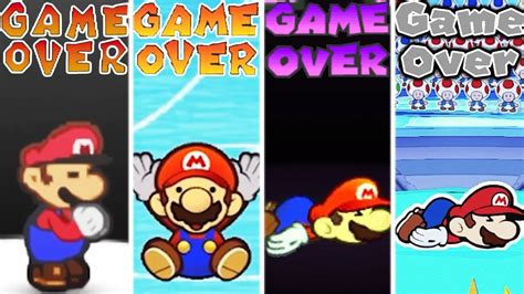 Evolution Of Game Over In Paper Mario Games Youtube