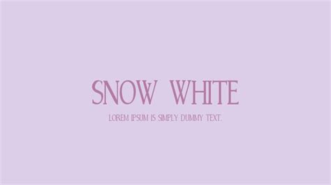 Snow White Font : Download Free for Desktop & Webfont