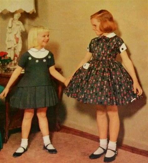 New School Dresses 1950 S Vintage Girls Dresses Vintage Outfits