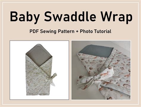 Baby Swaddle Wrap Pdf Sewing Pattern Photo Sewing Tutorial Included