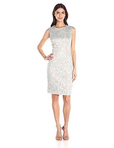 Carmen Marc Valvo Infusion Women S S L Allover Lace Sheath W Beaded