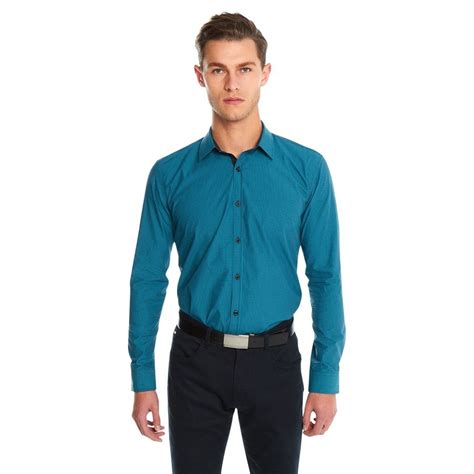 Share This Board Yd Airlaw Slim Fit Shirt Teal M