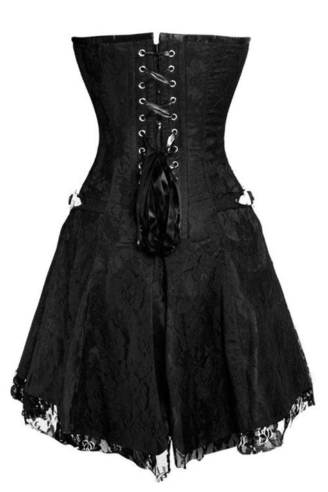 Black Lace Corset Gothic Dress Black Corset Dress Black Lace Corset Corset Dress