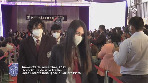 Ceremonia Licenciatura Cuartos Medios Liceo Bicentenario Ignacio